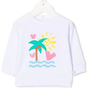 Stella McCartney palm tree white sweatshirt
